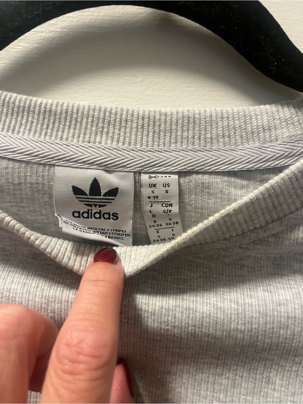 Adidas Ribbed Cropped Tee - Picture 6 of 7